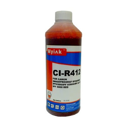Чернила для CANON (PFI-102R/104R/303R) imagePROGRAF iPF8400D/iPF605/iPF710/iPF750/iPF760/iPF765/iPF510/iPF500 (1л,red) CI-R412 MyInk