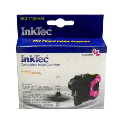 Картридж для Brother DCP-145C/6690CW/MFC-250C/990C (LC1100M) кр InkTec