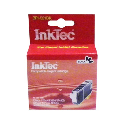 Картридж для CANON  CLI-521BK PIXMA iP3600/4600/MP540/620/630/980 ч (9ml) InkTec