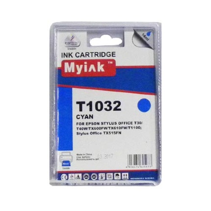 Картридж для (T1032) EPSON St Office T40W/600FW/610FW син (14ml, Pigment) MyInk