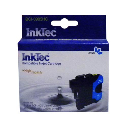 Картридж для Brother DCP-125/315W/515W/MFC-265W/410/415W (LC39/985C) син InkTec
