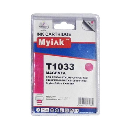 Картридж для (T1033) EPSON St Office T40W/600FW/610FW кр (14ml, Pigment) MyInk