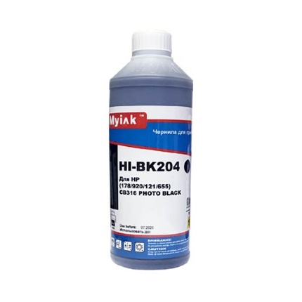 Чернила для HP (178/121/655/901/920) CB317/CB322 (1л,photo black, Dye) HI-BK204 Gloria™ MyIn