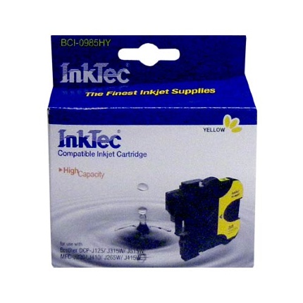 Картридж для Brother DCP-125/315W/515W/MFC-265W/410/415W (LC39/985Y) желт InkTec