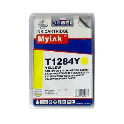 Картридж для (T1284) EPSON St S22/SX125/Office BX305 желт (7ml, Pigment) MyInk