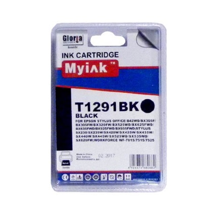 Картридж для (T1291) EPSON St SX420/525/620/Office BX305/525 ч (15ml, Pigment) MyInk