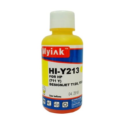 Чернила для HP (711) HP Designjet T120/520 (100ml, yellow, Dye) HI-Y213 Gloria™ MyInk