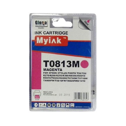 Картридж для (T0813/T0823) EPSON R270/390/RX590/TX700/1410 кр (16ml, Dye) MyInk