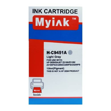 Картридж для ( 70) HP DesignJet  Z2100/Z3100/Z3200 C9451A светло-серый (130ml, Dye) MyInk