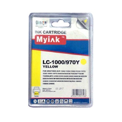 Картридж для Brother DCP-130C/MFC-240C/5460CN/885CW (LC1000Y/LC970Y) желт MyInk