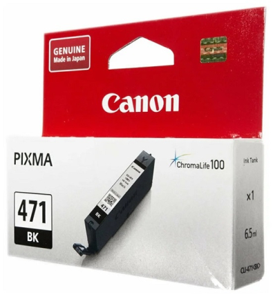Картридж Canon CLI-471BK 0400C001 для PIXMA MG5740/ MG6840/ MG7740, (6.5ml) черный