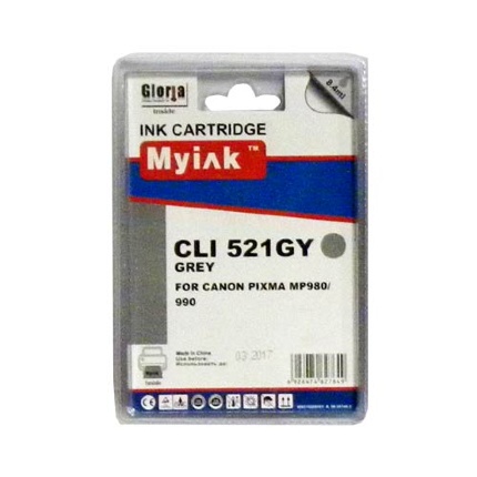Картридж для CANON  CLI-521  GY PIXMA MP980/990 серый (8,4ml, Dye) MyInk
