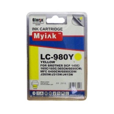 Картридж для Brother DCP-145C/6690CW/MFC-250C (LC980Y) жел (18ml, Dye) MyInk