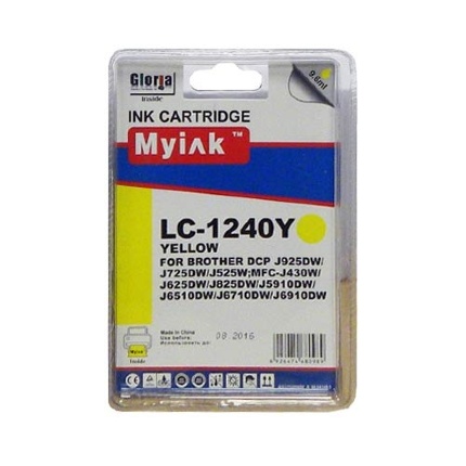 Картридж для Brother MFC-J6510/6710/6910 (LC1240Y) желт (9,6ml, Dye) MyInk