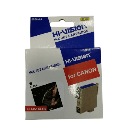 Картридж совместимый (аналоговый) для Canon CLI-451BK XL Black HI VISION