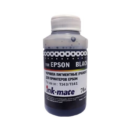 Чернила для EPSON (Т143/T141)/ Expression Home XP-103/203/406 (70мл, black, Pigment) EIM-143PBk Ink-Mate