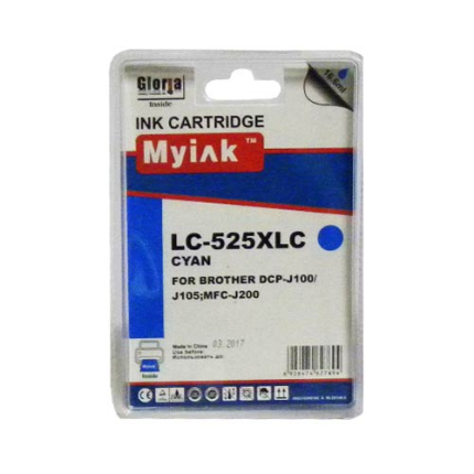 Картридж для Brother MFC-J200/DCP-J100/J105 (LC525XLC) син (16,6ml, Dye) MyInk