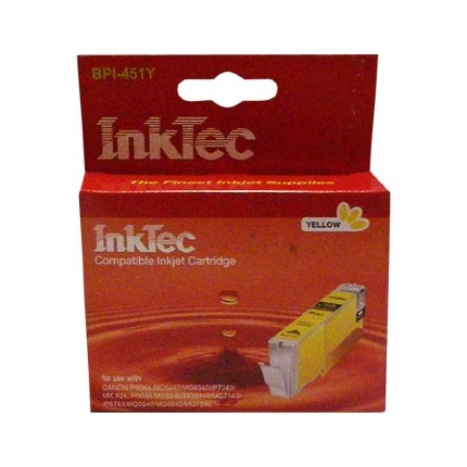 Картридж для CANON  CLI-451XLY PIXMA iP7240/MG6340/5440/7140 желт InkTec