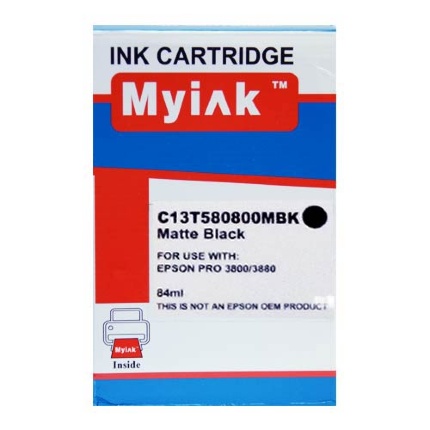 Картридж для (T5808) EPSON St Pro 3800/3880 ч. матовый (84ml, Pigment, необходим чип оригинального картриджа) MyInk