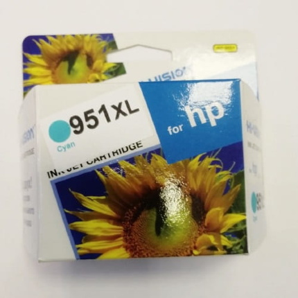 Картридж совместимый (аналоговый) для "Hewlett-Packard" №951XLC (CN046AE) Cyan HI VIsion