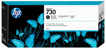 Картридж HP P2V67A №730 фото  черный (300 мл), оригинальный