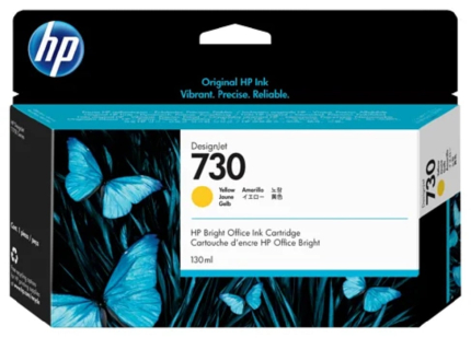 Картридж HP 730 (P2V64A) желтый, оригинальный