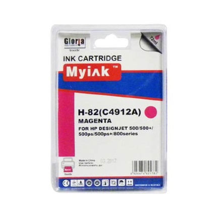 Картридж для ( 82)  HP DesignJet 500/PS/800/PS C4912A кр (72ml, Dye) MyInk