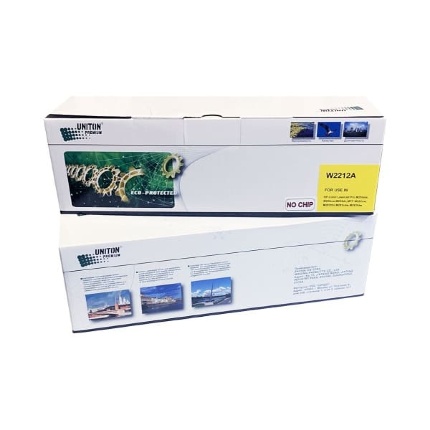Картридж для HP Color LJ M255/MFP M282/M283 W2212A (207A) желт (1,25K) БЕЗ ЧИПА!!! UNITON Premium GREEN LINE (Eco Protected)