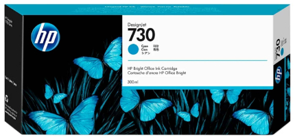 Картридж HP  P2V62A №730 голубой (300мл.), оригинальный